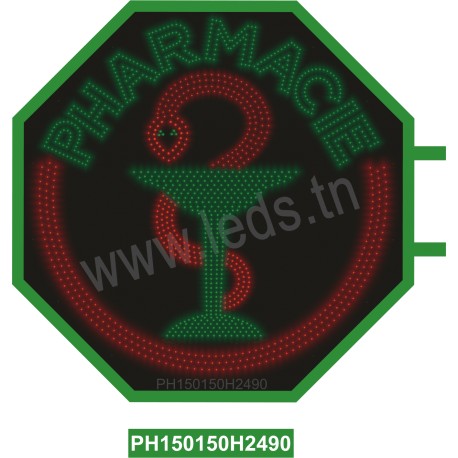 KDC Hex 150 Pharmacie P2T Sigle plein 3Contour 2,6