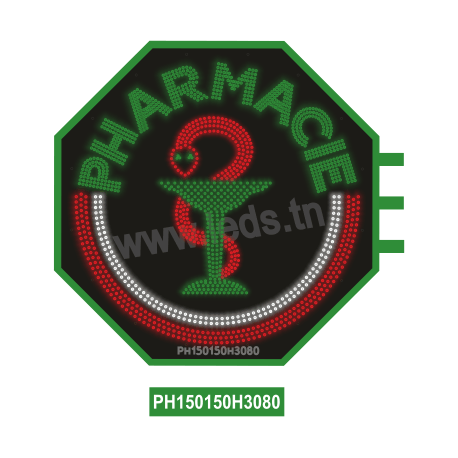 KDC hex 150 Pharmacie P3T sigle plein 5 Contour 2.5