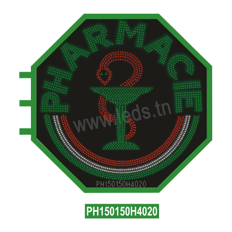 KDC hex 150 Pharmacie 3T sigle plein 8Contour 1,6