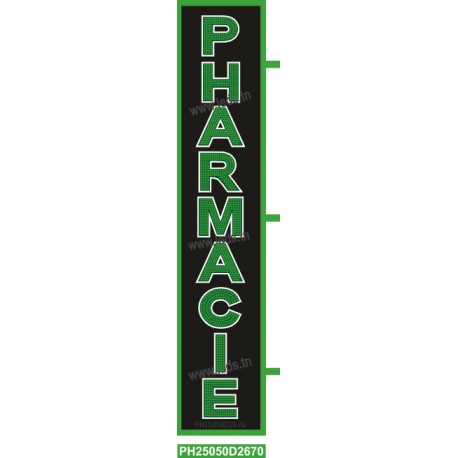 Drp 2,5M pharmacie lettre ARIAL 4 avec  2 vinyle